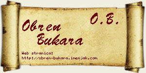 Obren Bukara vizit kartica